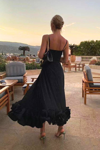 Women | Flowy Ruffle Hem Maxi Dress