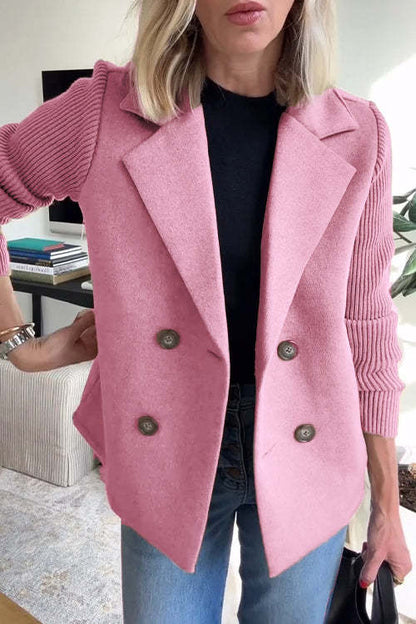 Women’s Spring Coat | Knitted Sleeves