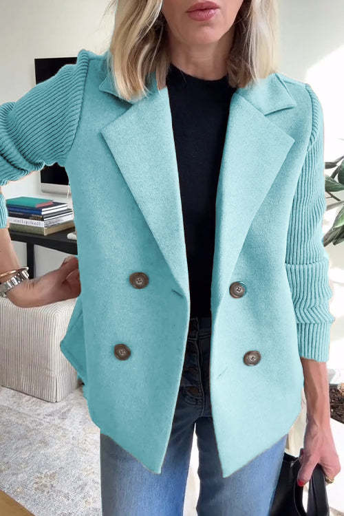 Women’s Spring Coat | Knitted Sleeves