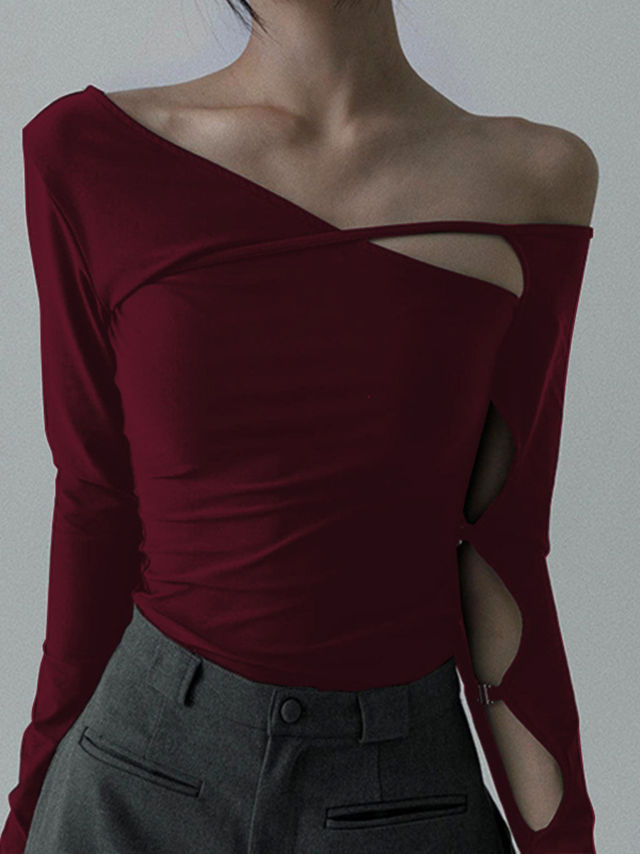 Tops | Women’s Asymmetric One-Shoulder Cutout Top