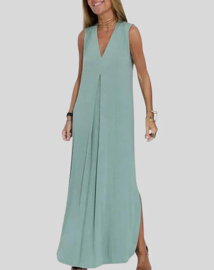 Dresses | Women’s Sleeveless Loose Maxi Dress with V-Neck
