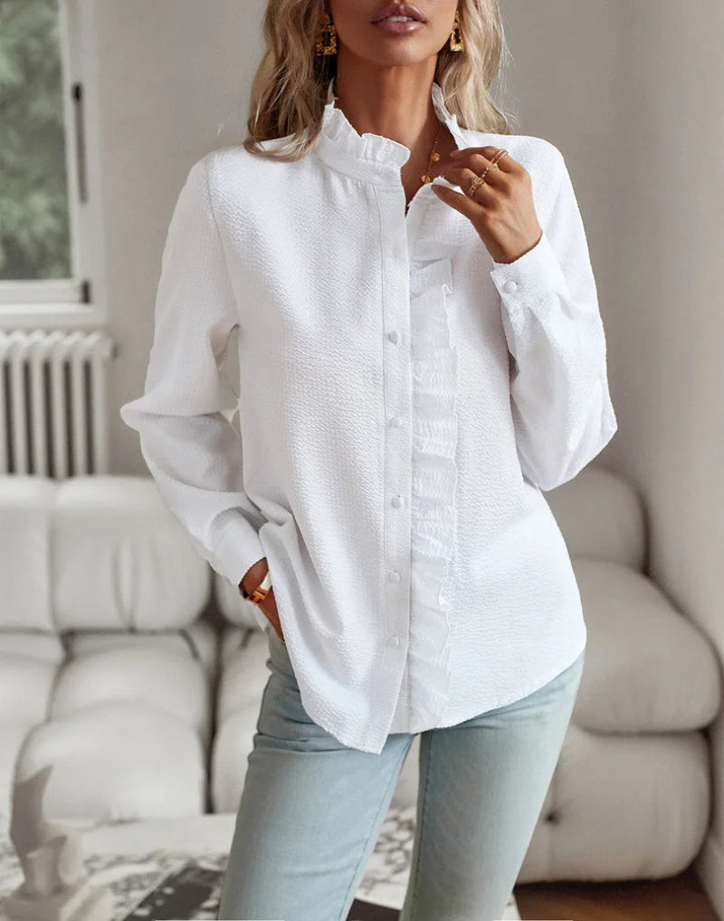 Shirt | Elegant Chiffon Button-Up Shirt for Women