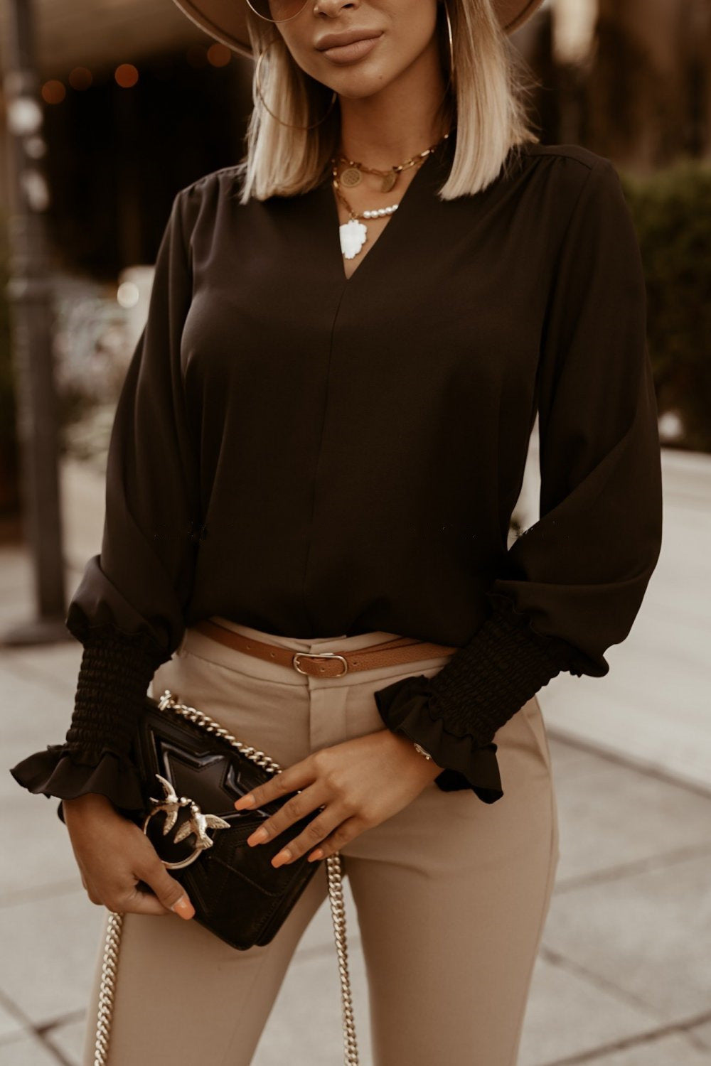 Tops | Women’s Relaxed Fit Long Sleeve Blouse
