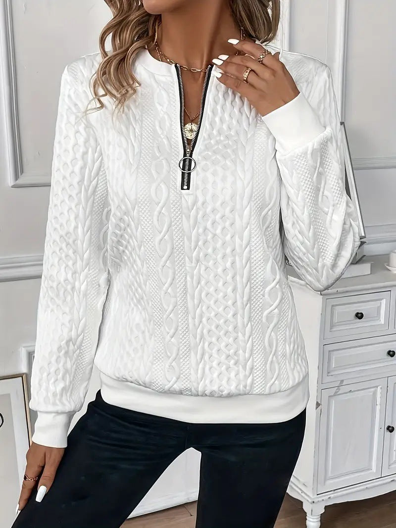 Sweaters | Women’s Cable-Knit Half-Zip Pullover Sweater
