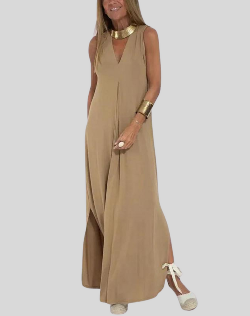 Dresses | Women’s Sleeveless Loose Maxi Dress with V-Neck