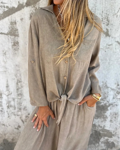 Dresses | Women’s Casual Drawstring Waist Long Sleeve