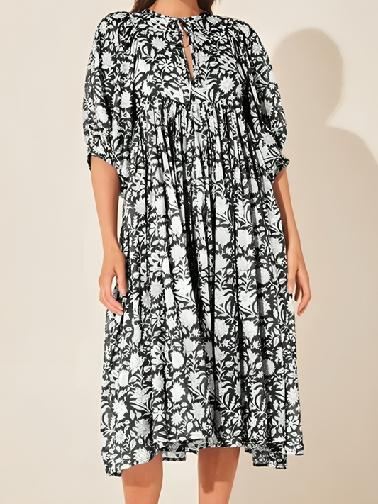 Dresses | Women’s Floral Print Puff Sleeve Casual Dress
