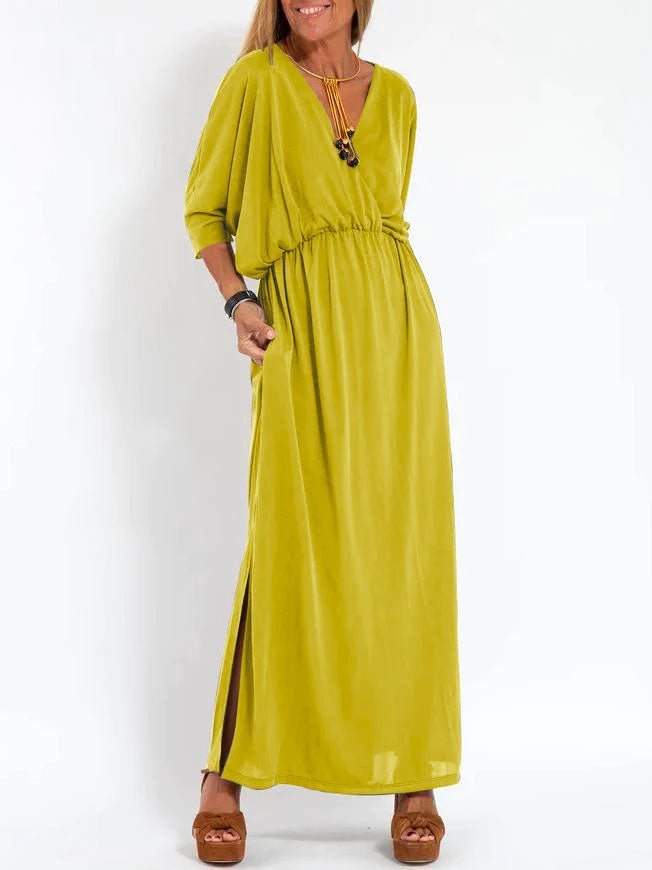 Dresses | Women’s Relaxed V-Neck Maxi Dress with Cinched Waist