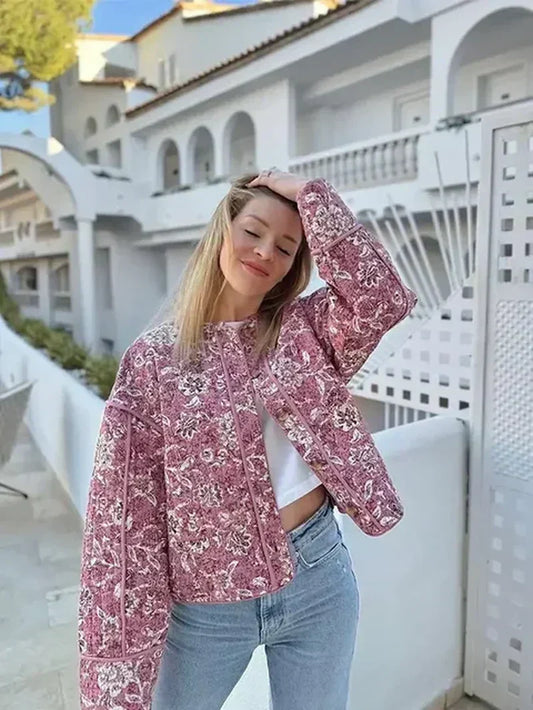 Tops | Women’s Boho Floral Print Button-Down Shirt