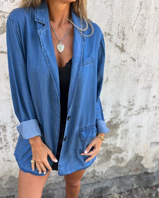Tops | Women’s Oversized Casual Button-Down Shirt