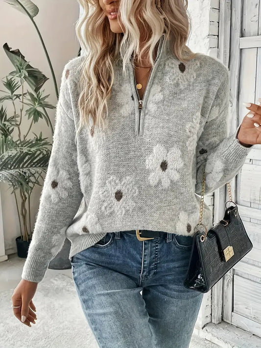 Sweater | Casual Zip Design with Relaxed Fit