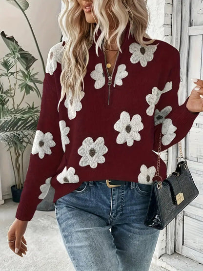 Sweater | Casual Zip Design with Relaxed Fit