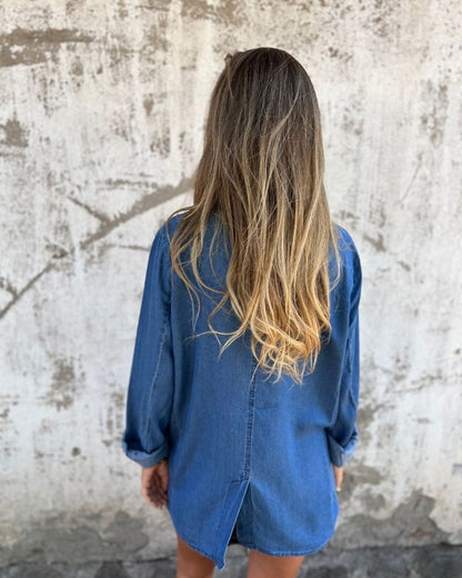 Tops | Women’s Oversized Casual Button-Down Shirt