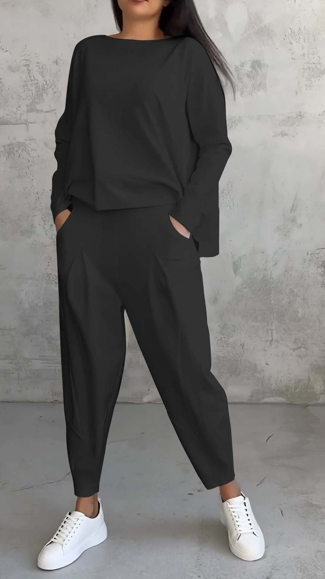 Sets | Women’s Casual Off-Shoulder Sweatshirt and Jogger Pants Lounge Set