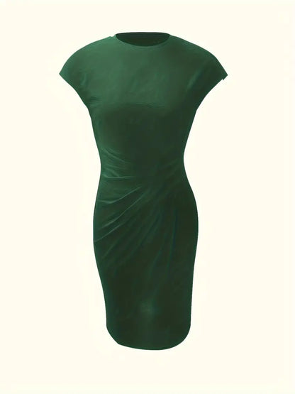 Dress | Solid Color with Scoop Neckline