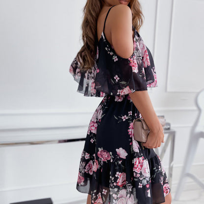 Dresses | Women’s Off-Shoulder Floral Print Mini Dress