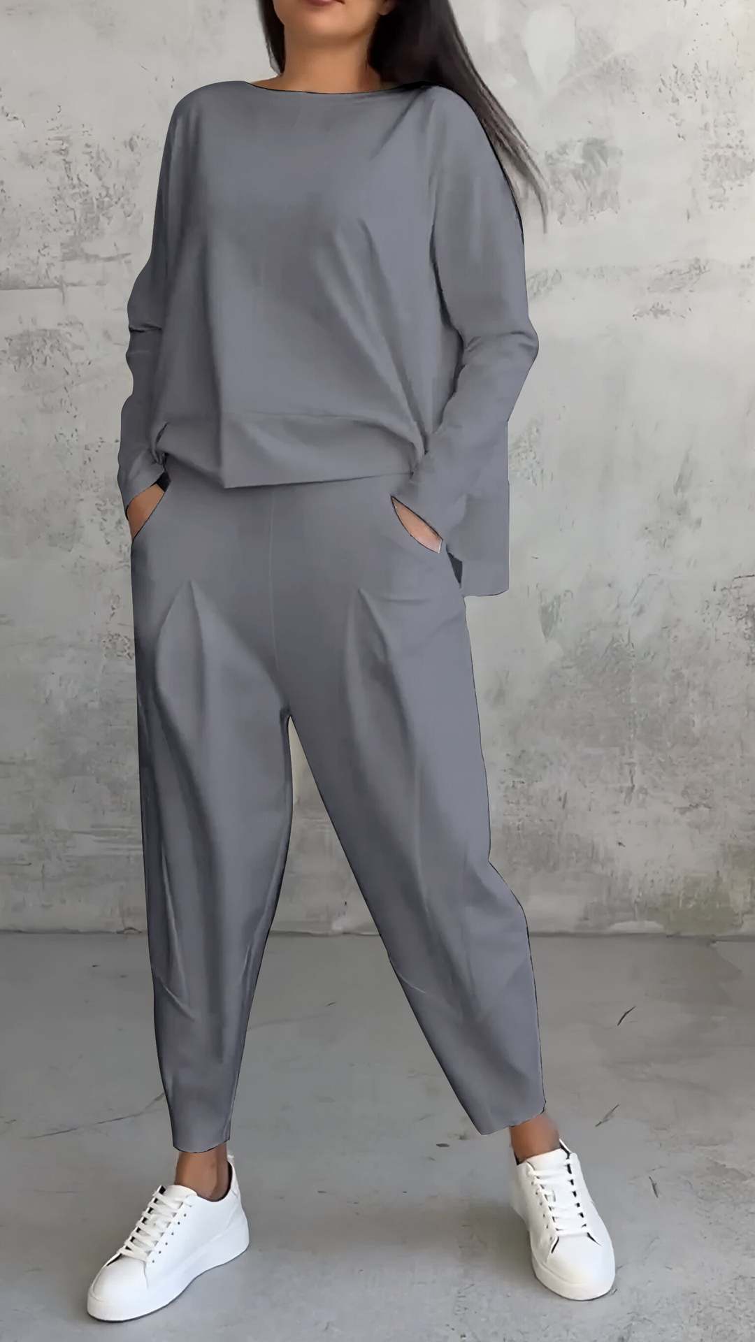 Sets | Women’s Casual Off-Shoulder Sweatshirt and Jogger Pants Lounge Set
