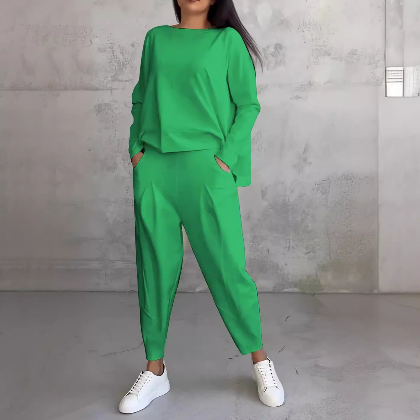 Sets | Women’s Casual Off-Shoulder Sweatshirt and Jogger Pants Lounge Set