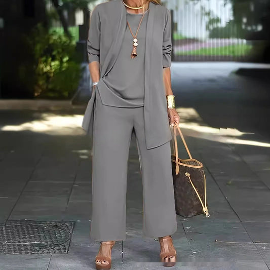 Sets | Women’s Two-Piece Casual Tunic and Wide-Leg Pants Set