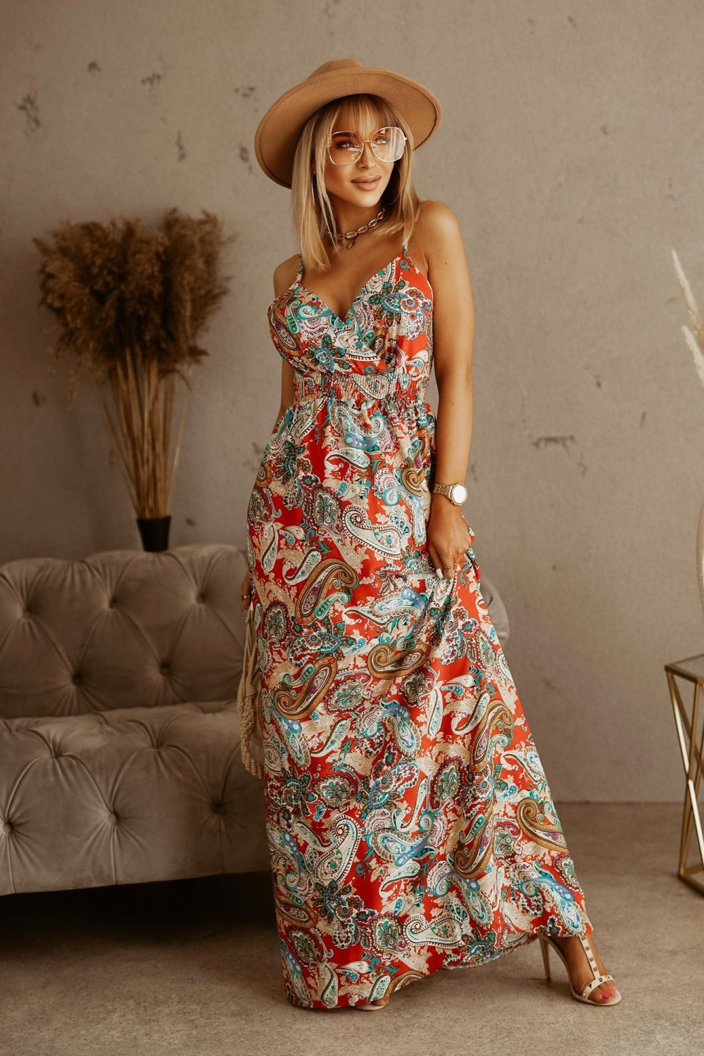 Dresses | Women’s Floral Print Spaghetti Strap Maxi Dress