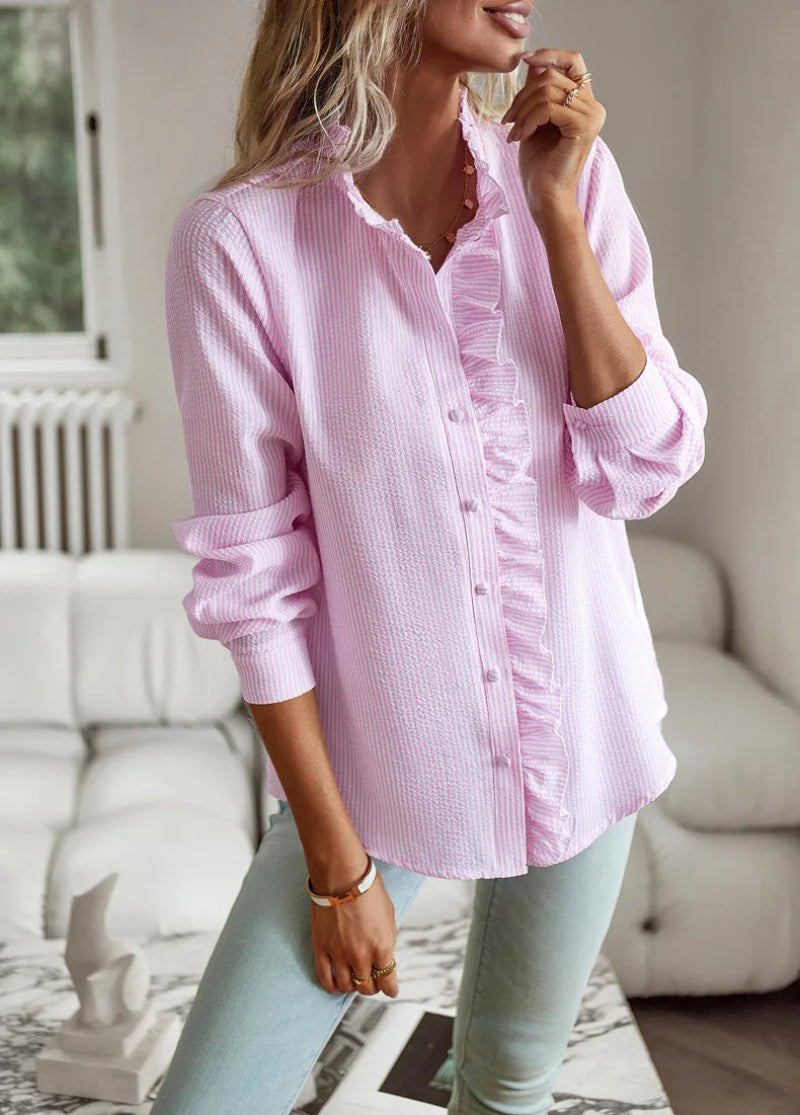 Shirt | Elegant Chiffon Button-Up Shirt for Women