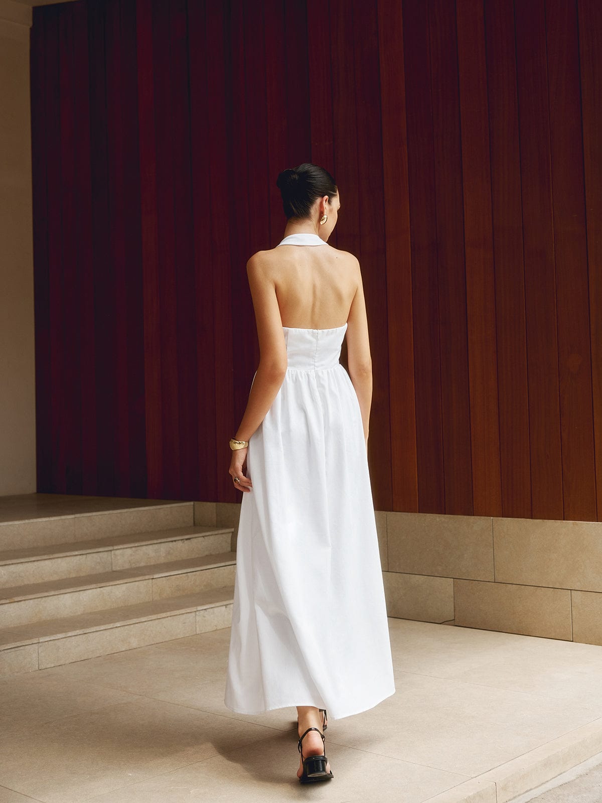Dresses | Women’s Halter Neck Open-Back A-Line Maxi Dress