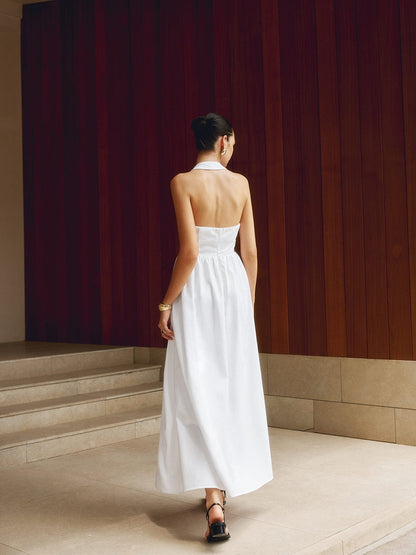 Dresses | Women’s Halter Neck Open-Back A-Line Maxi Dress