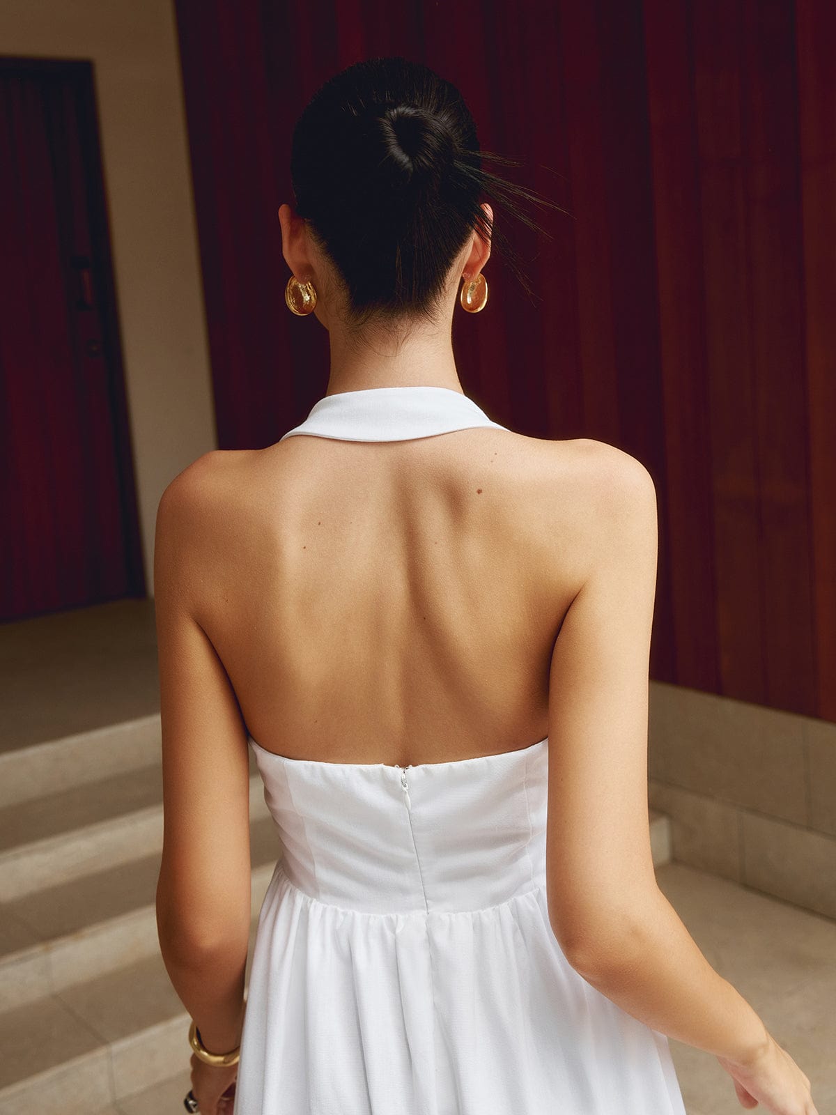 Dresses | Women’s Halter Neck Open-Back A-Line Maxi Dress