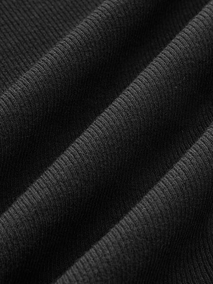 Top | Ribbed Cotton Blend with Asymmetrical Cutout