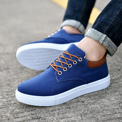 Sneakers | Canvas Low-Top Sneakers with Supportive Sole for Men
