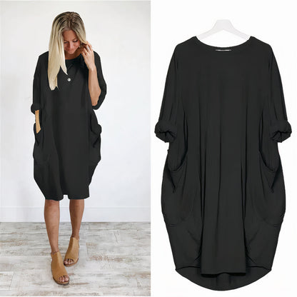 Dresses | Women’s Oversized Casual T-Shirt Dress with Pockets