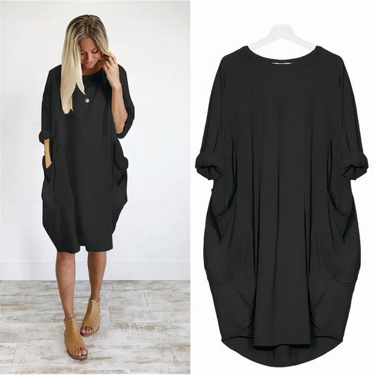 Dresses | Women’s Oversized Casual T-Shirt Dress with Pockets