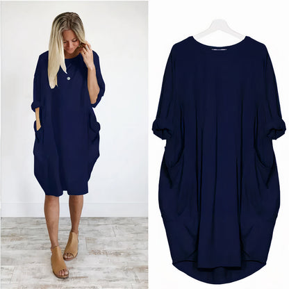 Dresses | Women’s Oversized Casual T-Shirt Dress with Pockets