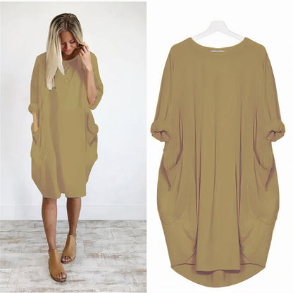 Dresses | Women’s Oversized Casual T-Shirt Dress with Pockets