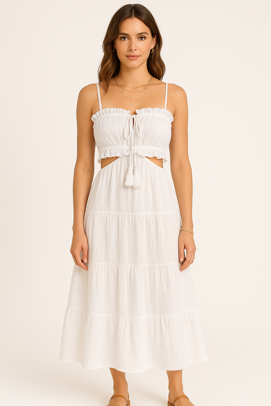 Sundress | Tiered Maxi with Spaghetti Straps
