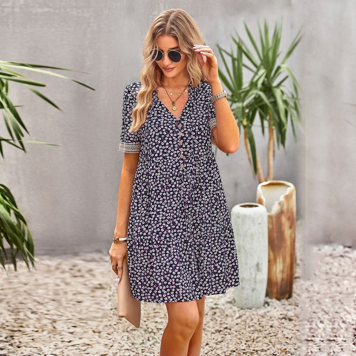 Dress | Cotton Floral Print with Flattering Fit