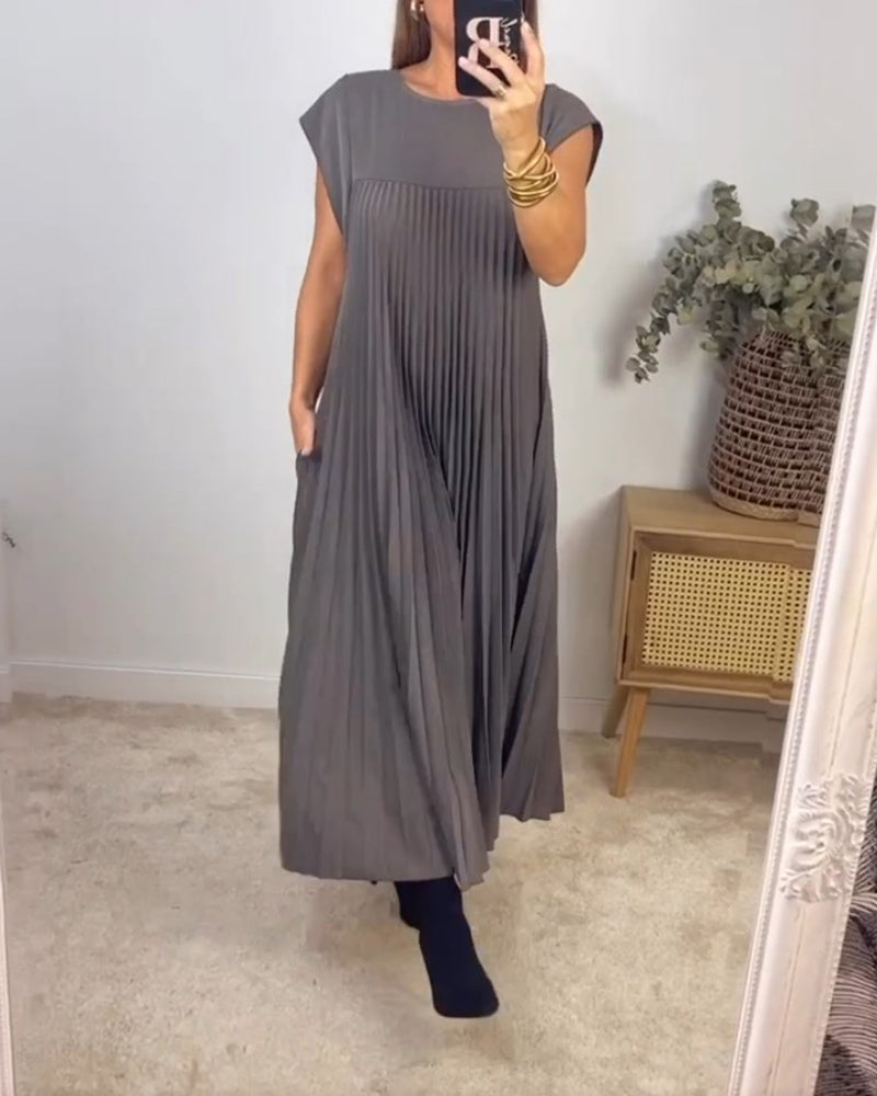 Dresses | Women’s Sleeveless Pleated Maxi Dress