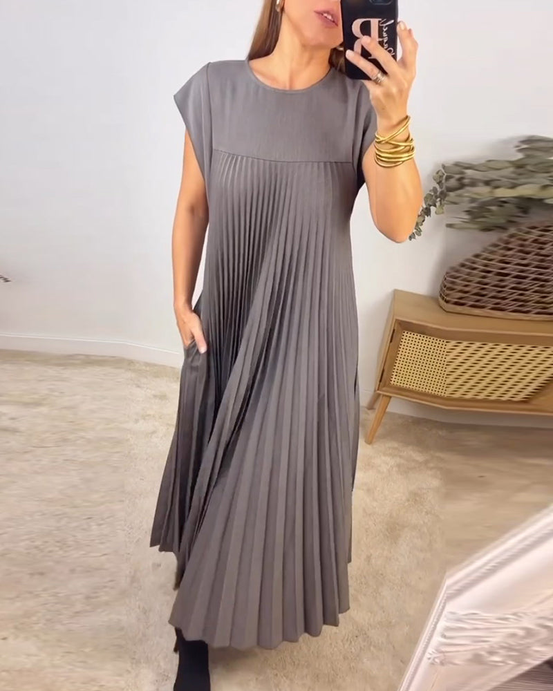 Dresses | Women’s Sleeveless Pleated Maxi Dress