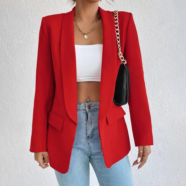 Blazers | Women’s Long Sleeve Open Front Tailored Blazer