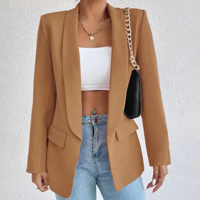 Blazers | Women’s Long Sleeve Open Front Tailored Blazer