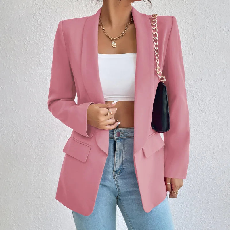 Blazers | Women’s Long Sleeve Open Front Tailored Blazer