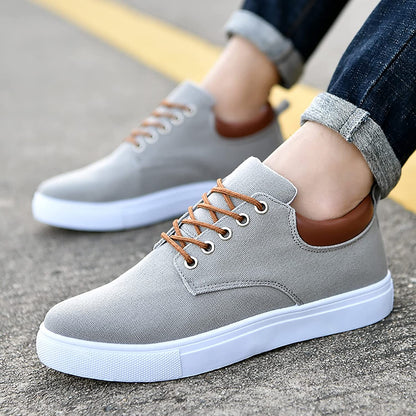 Sneakers | Canvas Low-Top Sneakers with Supportive Sole for Men
