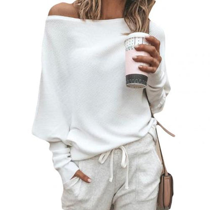 Tops | Women’s Off-Shoulder Relaxed Fit Sweater