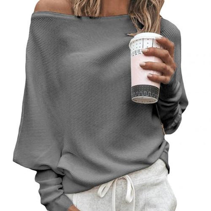Tops | Women’s Off-Shoulder Relaxed Fit Sweater