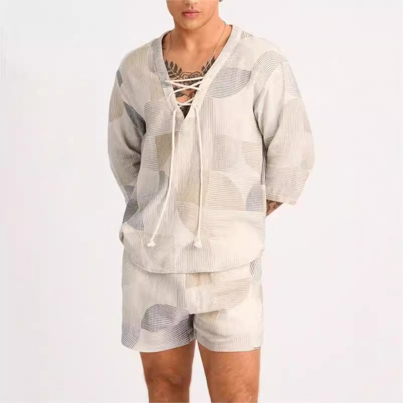 Sets | Men’s Relaxed Fit Shirt and Shorts Set