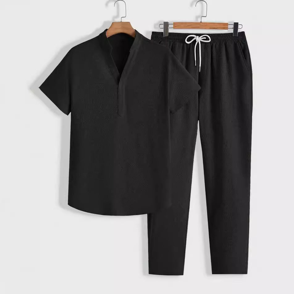 Sets | Men’s Athletic Set – Breathable Relaxed Fit Short Sleeve
