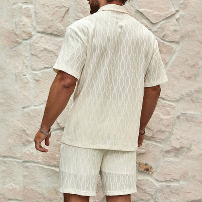 Sets | Men’s Two-Piece Set – Button-Up Shirt and Shorts