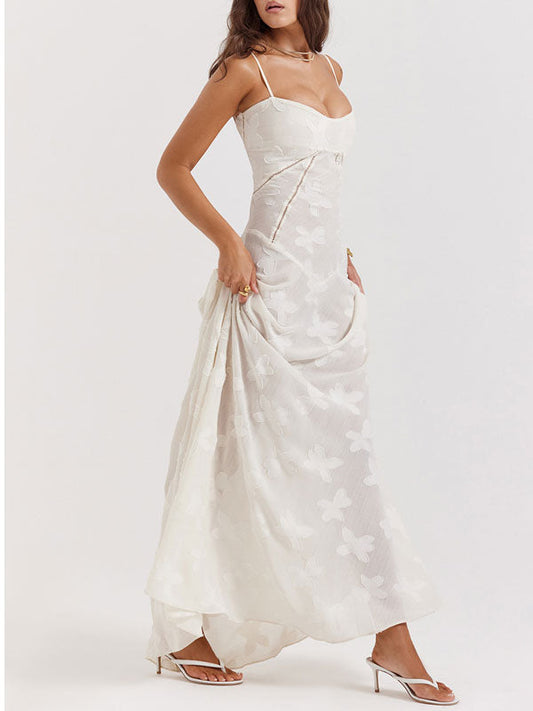 Dresses | Women’s Strapless Floral Jacquard Satin Gown