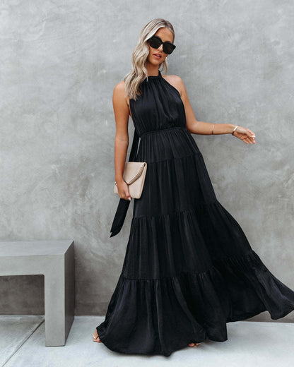 Dresses | Women’s Halter Neck Cotton Blend Dress