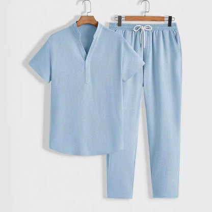 Sets | Men’s Athletic Set – Breathable Relaxed Fit Short Sleeve